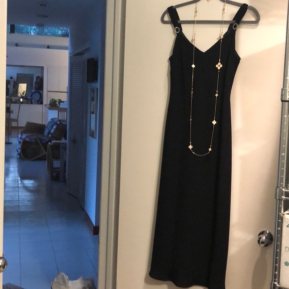 Evan Picone Dresses & Skirts - Black evening slip dress Evan Picone S 6 elegant